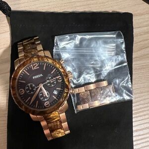 Fossil Rose Gold Watch, includes all extra links!